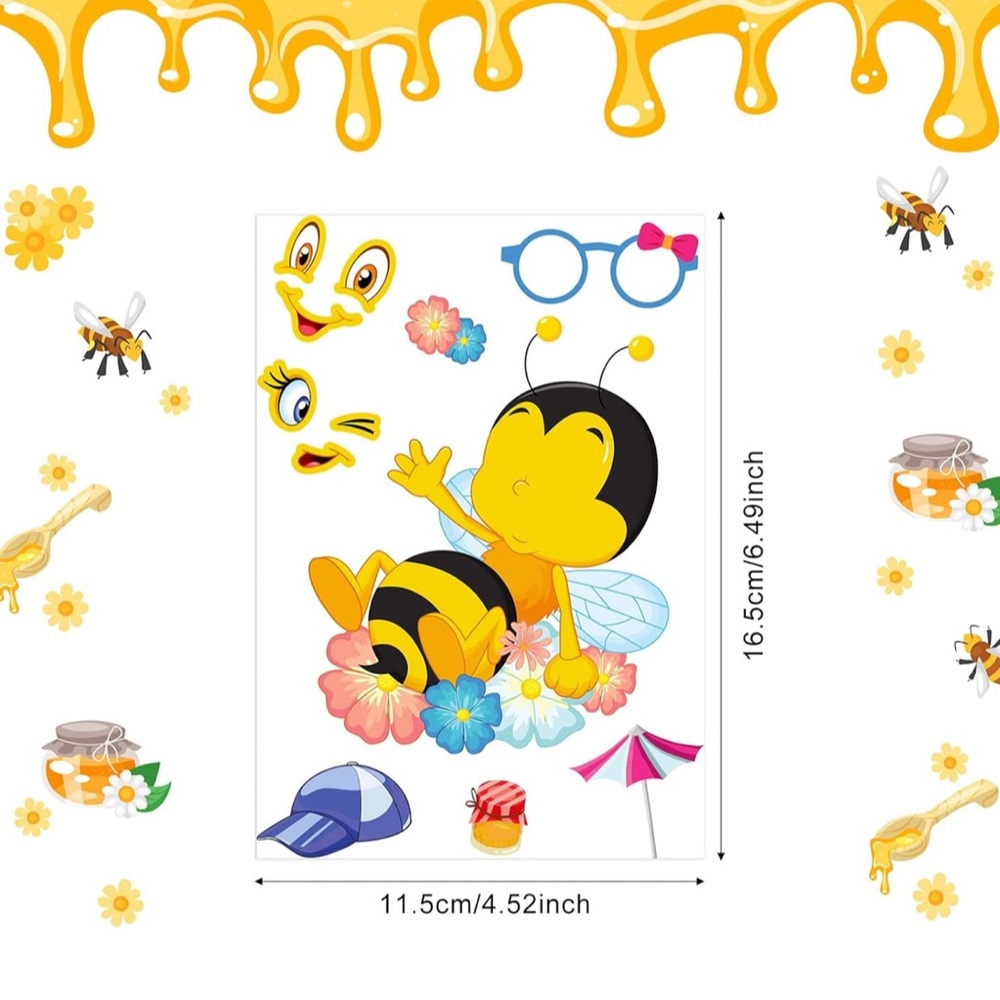 Bee Themed Party Sticker Set - Picture 2 of 5